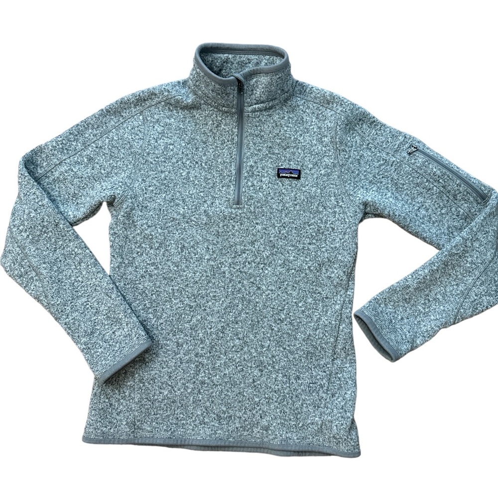 Patagonia Women Better Sweater Fleece Lined Gray Jacket Size Small 1/4 Zip